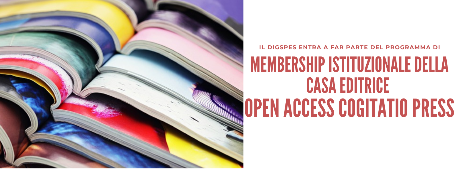 Il DIGSPES nel programma di membership istituzionale della casa editrice Open Access Cogitatio Press