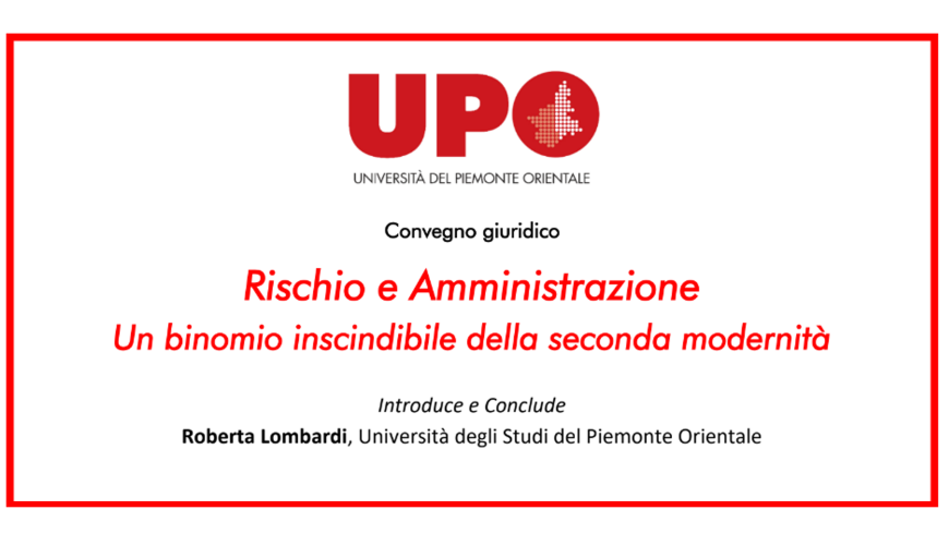 Convegno "Rischio e Amministrazione"